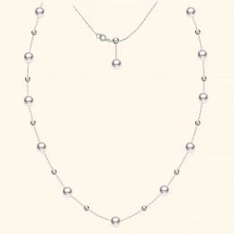 Collier Solstice or blanc