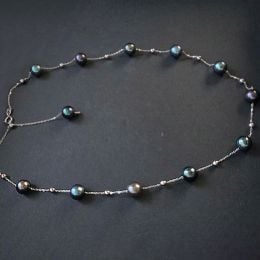 Collier Solstice IV or blanc