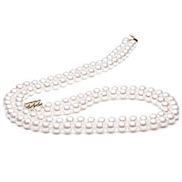 Collier perles 2 rangs - Collier perles mariage - 6.5/7mm or