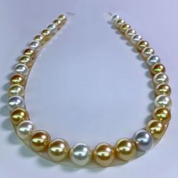 Collier perles des mers du sud multicolores - 11/13mm - AAA