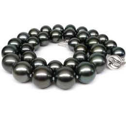 Collier perles Tahiti noires - Perle de culture Pacifique -