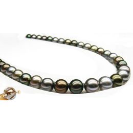 Collier en perle de Tahiti - Perles multicolores - 9/11mm -