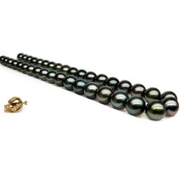 Perle noire collier - Perles de Tahiti 10/11mm - Perles de c