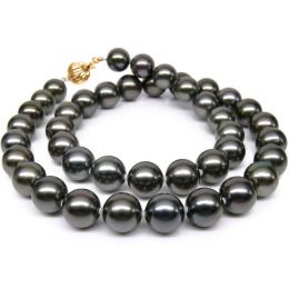 Collier perles de Tahiti noires - Perle de culture Polynésie