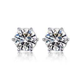 Puces diamants 0.50ct. Or blanc - Carat personnalisable