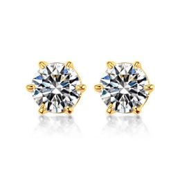 Puces diamants 0.50ct. Or jaune - Carat personnalisable