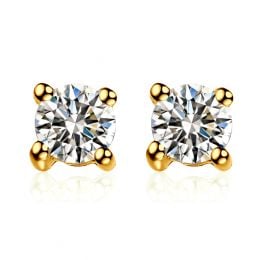 Puces diamants 0.20ct. Or jaune - Carat personnalisable