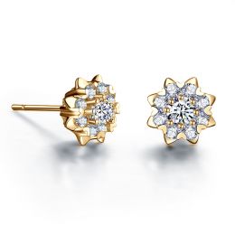 Boucles d'oreilles meravigliosa. Or jaune, diamants 0.26ct