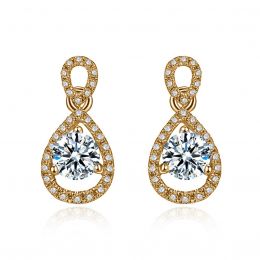 Boucles d'oreilles - Boucle diamant or jaune 18cts