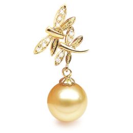 Pendentif libellule - Couple de libellules - Perle Australie
