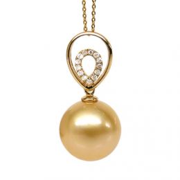 Pendentif pétale - 2 pétales superposées - Perle d'Australie