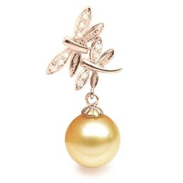 Pendentif libellule - Couple de libellules - Perle Australie