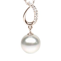 Pendentif Île Maria - Perle d'Australie blanche - Or rose, d