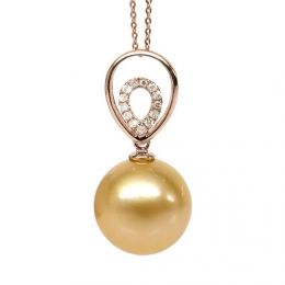 Pendentif pétale - 2 pétales superposées - Perle d'Australie