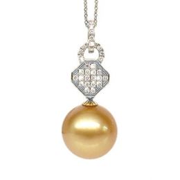 Pendentif bélière d'inspiration romaine - Perle d'Australie 