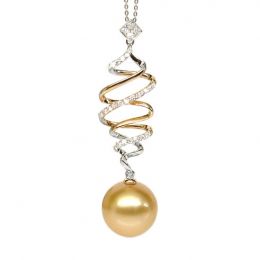 Pendentif tourbillon - Contes d'Aladin - Perle d'Australie d