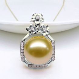 Pendentif parfum précieux -  Or blanc & diamants - Perle dor