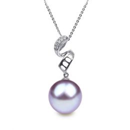Pendentif Serpentin et tortillon. Perle lavande 10/10.5 mm, 