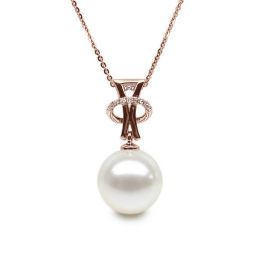 Pendentif XO or rose