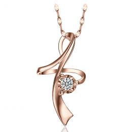 Pendentif diamant Signature - En or rose 18 carats