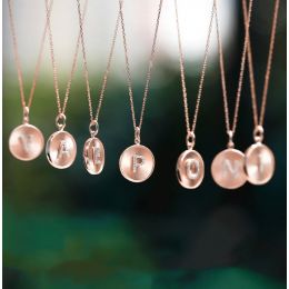 Pendentif Lettre de l'Alphabet - Vos initiales diamantées au