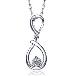Pendentif lasso en or blanc et diamant - Attrape moi si tu m