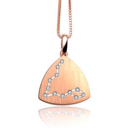 Pendentif constellation du zodiaque - Signe du poisson - Or