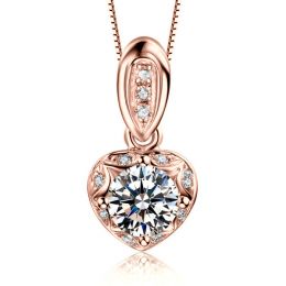Pendentif Coeur Or rose 18cts et diamants 0.37ct