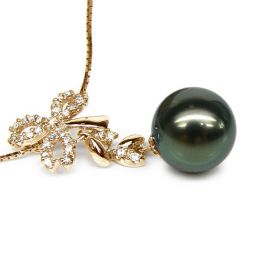 Pendentif création florale - Perle de Tahiti - Or jaune, diamants