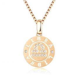 Pendentif Libra Or jaune. Signe de la balance. Zodiaque