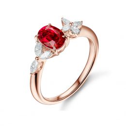 Bague La Esmeralda Rubis Or rose Diamants