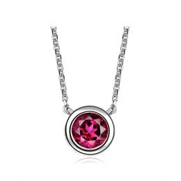 Collier pendentif solitaire rubis Or blanc