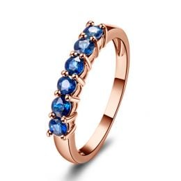Bague saphir - Sophistiquée et Glamour - Or rose