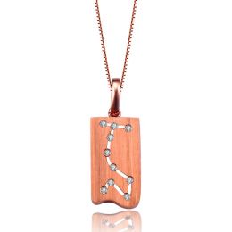 Pendentif zodiaque - Constellation du scorpion - Or rose, di