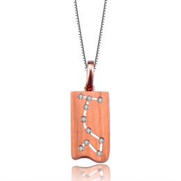 Pendentif zodiaque - Constellation du scorpion - Or rose, diamants