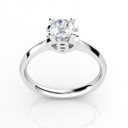 Bague prénom - Lettre B - Diamant, platine | Gemperles