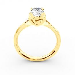 Bague prénom - Lettre C - Diamant, or jaune | Gemperles