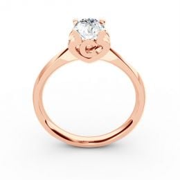 Bague prénom - Lettre C - Diamant, or rose | Gemperles