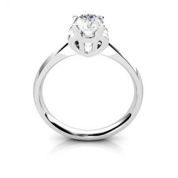 Bague prénom - Lettre H - Diamant, Platine | Gemperles