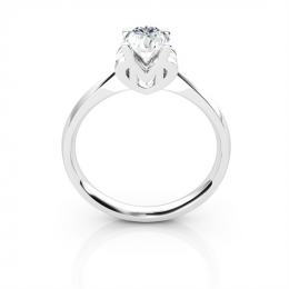 Bague prénom - Lettre M - Diamant, platine | Gemperles