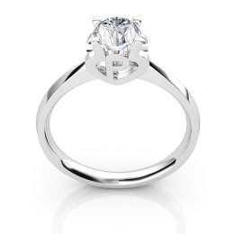 Bague prénom - Lettre P - Diamant, platine | Gemperles
