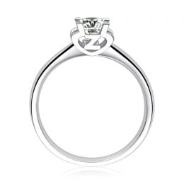Bague lettre Z en platine et diamant 0.25ct | Gemperles