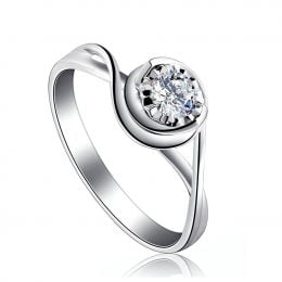 Bague Solitaire Ensorcelé Platine