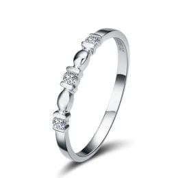 Bague Boann originale or blanc - Ondulations entrecoupées