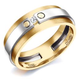 Bague Homme. Diamant. Or jaune et blanc I Britannicus