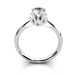 Bague prénom - Lettre W - Diamant, Or blanc | Gemperles