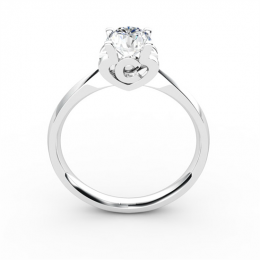 Bague prénom - Lettre C - Diamant, or blanc | Gemperles
