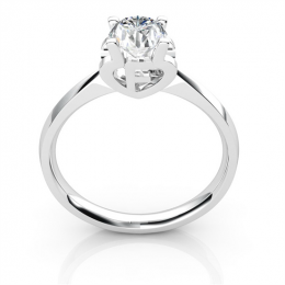 Bague prénom - Lettre F - Diamant, or blanc | Gemperles