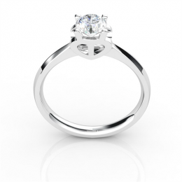 Bague prénom - Lettre T - Diamant, or blanc | Gemperles