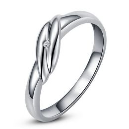 Bijou alliance mariage - Alliance Femme - Or blanc - Diamant